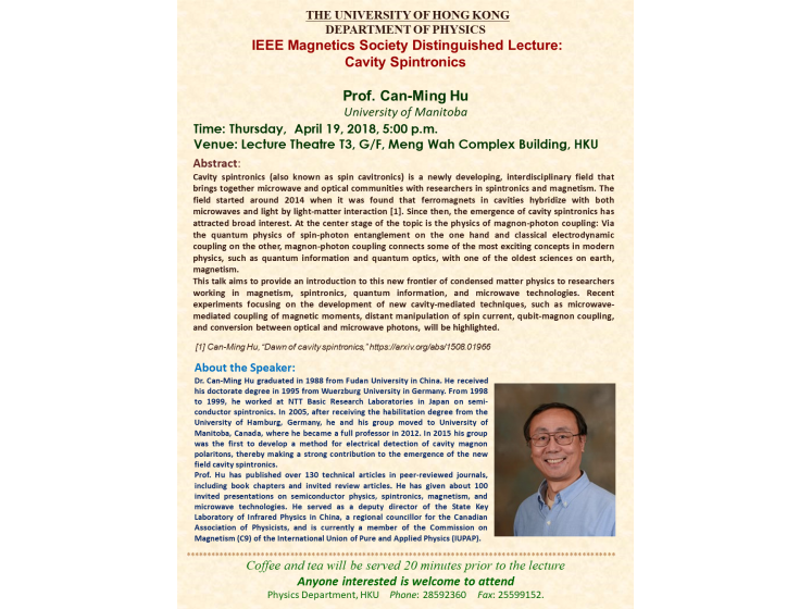 IEEE Magnetics Society Distinguished Lecture: Cavity Spintronics